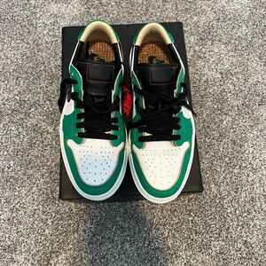 Jordan Green and White platform Sneakers